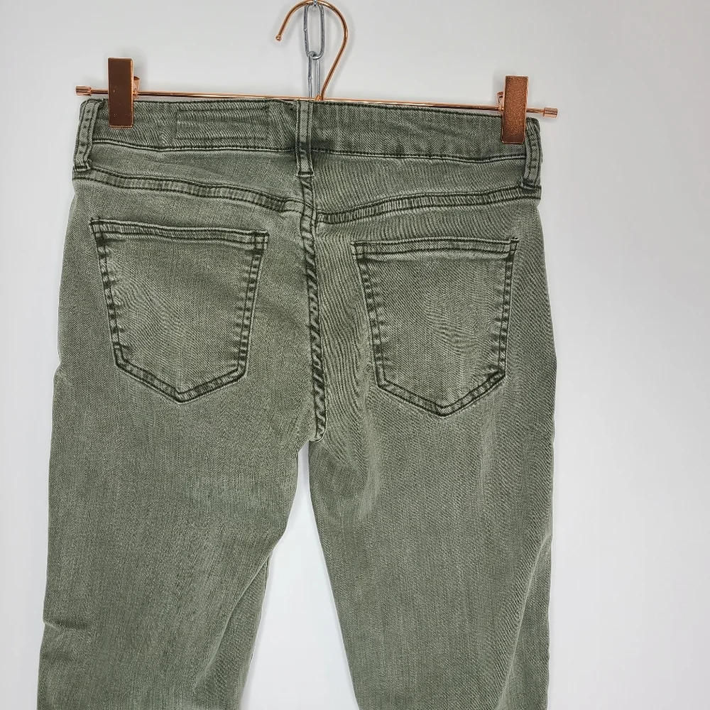 Pistola Audrey Pants Moto Detail Skinny Knit Olive Green Size 26 - Picture 6 of 10